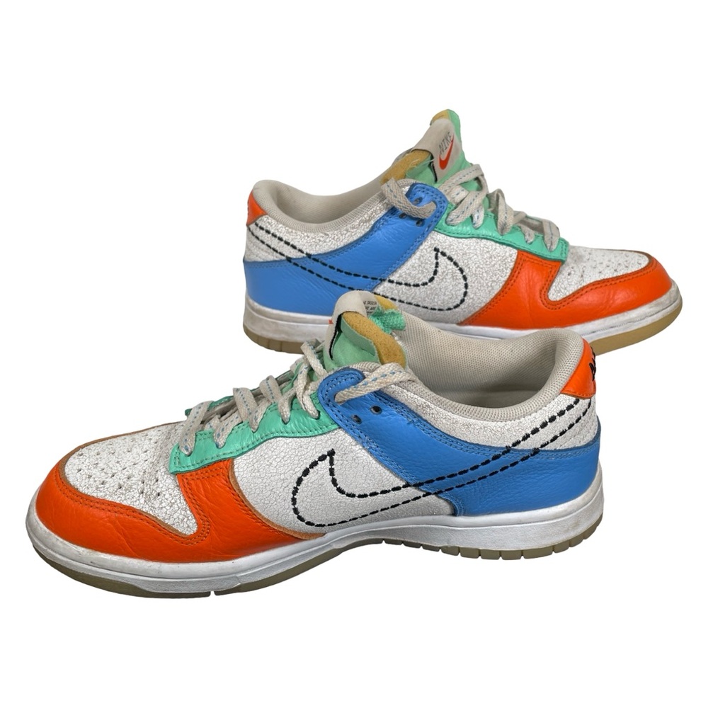 Nike Dunk Low (GS) Shoes Youth SZ 5.5Y White/Black-Safety Orange DX3363 100